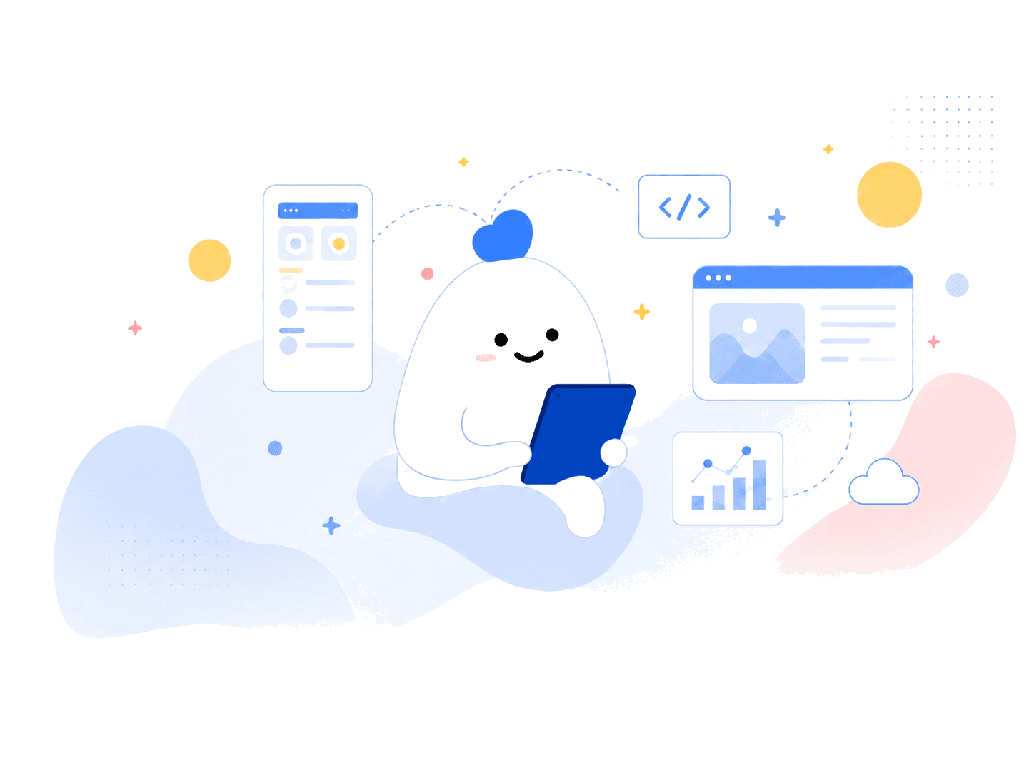 アプリ開発を象徴するイラスト